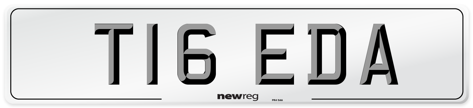 T16 EDA Number Plate from New Reg